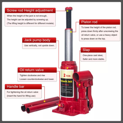 Kích Thủy Lực 2 Tấn Cho Gara & Cứu Hộ Ô Tô – Nâng Cao 278mm