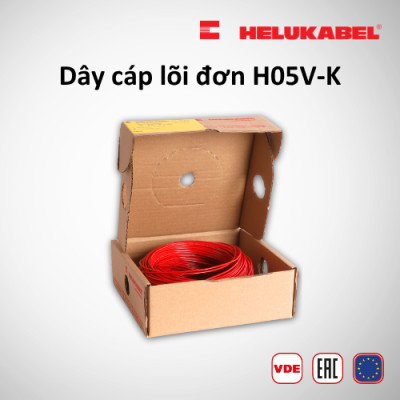 Dây cáp lõi đơn HELUKABEL H05V-K | Hộp 100m