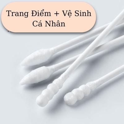Dụng cụ làm đẹp sức khỏe  _Hộp 200c tăm bông ráy tai lớn  cao cấp với 2 đầu tăm thiết kế hình dáng khác nhau làm sạch sâu bên trong , phù hợp cho mọi người 