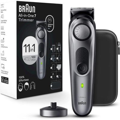 Tông đơ cắt tóc đa năng Braun All-in-One Style Kit Series 7 7420, 11-in-1, 40 cài đặt độ dài Hàng chính hãng