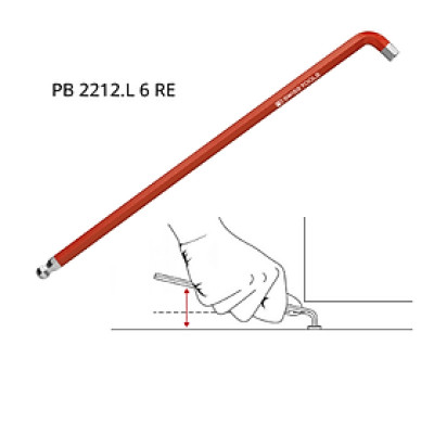 Lục Giác Lẻ PB Swiss Tools Loại Rainbow Cong 100° Đầu Bi 2212.L Các Size 1.5-6.0mm Sản Xuất Tại Thụy Sỹ