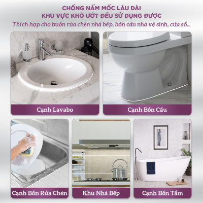 Combo Keo Chà Ron Qilisa và Dụng Cụ Thi Công (Không Bao Gồm Súng Bơm Keo)