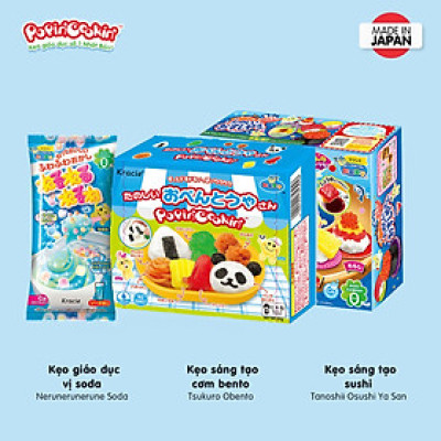 Combo 3 hộp kẹo Popin Cookin đồ chơi sáng tạo ăn được : Cơm Bento + 2 hộp kẹo tự chọn chính hãng