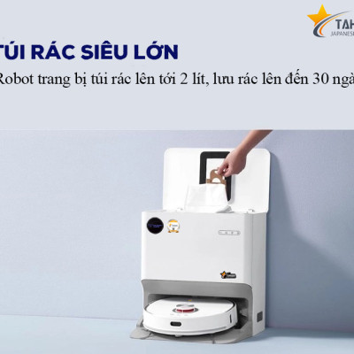 Robot hút bụi TAHAWA TH-LW2 Robo hút bụi an toàn cho sức khỏe người tiêu dùng, khử mùi hiệu quả sử dụng màn lọc HEPA 14, lọc sạch đến 99% bụi mịn