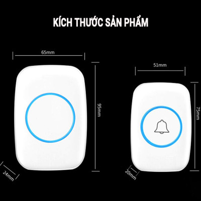Chuông Cửa Không Dây Thông Minh Teement TM01 , Chống Nước Khoảng Cách Sử Dụng Trong 300M - Hàng Chính Hãng