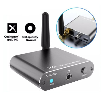 Bộ Thu Âm Thanh Không Dây Bluetooth 5.2 Hỗ Trợ Cổng AUX/COAXIAL/OPTICAL D300-HD - Hàng Nhập Khẩu