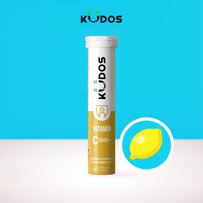 Thực phẩm bảo vệ sức khỏe KUDOS VITAMIN C 1000 MG hương chanh (20 viên/tuýp)