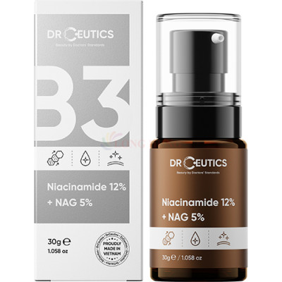 Tinh chất DrCeutics Niacinamide 12% + NAG 5% giúp cải thiện da xỉn màu và thu nhỏ lỗ chân lông (30g) - Hàng chính hãng