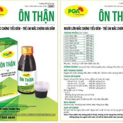 Ôn Thận PQA Giúp Bổ Thận, Tăng Chức Năng Thận Và Giảm Triệu Chứng Tiểu Đêm Nhiều Lần Hộp 125ml