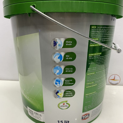 Sơn nước nội thất cao cấp Toa Nanoclean màu xanh ngọc 7508_ 15L