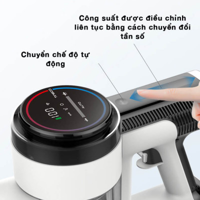 Máy Hút Bụi Cầm Tay Thông Minh TINECO Pure One X Thương Hiệu Mỹ Lực Hút 12,000 Pa, Có Kết Nối App Theo Dõi, Công Suất 220 W - Hàng Chính Hãng - Bảo Hành 24 Tháng