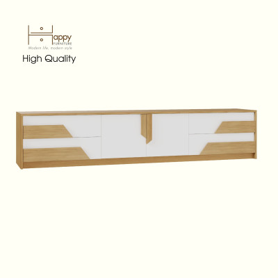 [Happy Home Furniture] PONIX, Kệ TV 4 ngăn kéo, 220cm x 40cm x 46cm ( DxRxC), KTV_028