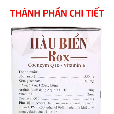 Hàu Biển ROX tăng cường sinh lý nam, bổ thận, tráng dương - Hộp Trắng 30 viên