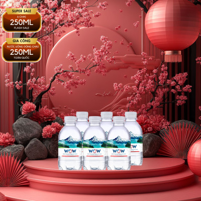 Lốc 6 Chai Nước tinh khiết WOW loại 250ml