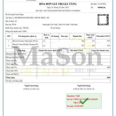 Viên uống sắt cho bà bầu MASON NATURAL Ferrouse Gluconate Mỹ 50 - 100 viên giúp bổ máu tăng sức đề kháng