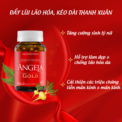 Combo 2 hộp ANGELA GOLD tăng cường sinh lý nữ 60 viên tặng 1 hộp RITANA 15 viên