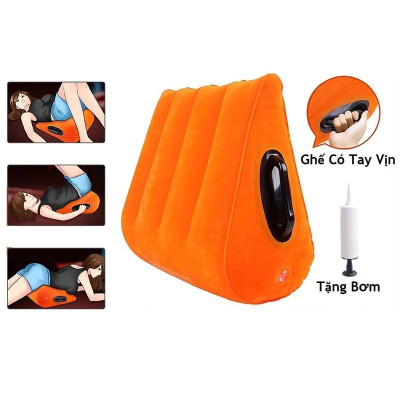 Gối đệm bơm hơi hình tam giác hỗ trợ lưng cơ thể nâng cao tiện dụng cho các cặp đôi (Tùy Chọn Mẫu Combo Quà Tặng)