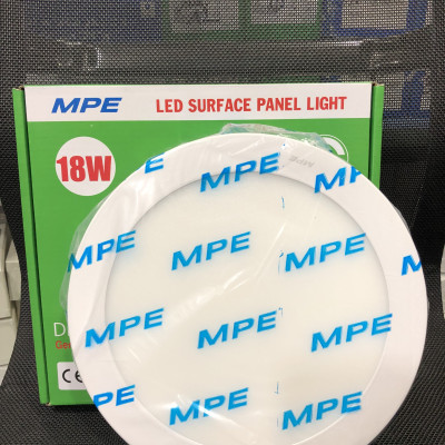 Đèn led panel ốp trần nổi tròn công suất 18W MPE (3 loại ánh sáng trắng-vàng-3 màu)