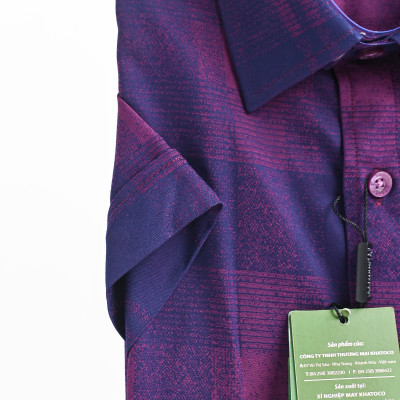 Áo sơ mi tay ngắn Khatoco sale off 50%