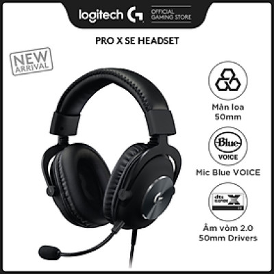 Tai nghe gaming có dây Logitech G Pro X SE - Hàng Chính Hãng