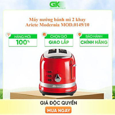 Máy nướng bánh mình 2 khay Ariete Modernia MOD.0149/10 Hàng Chính Hãng