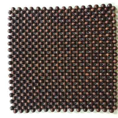 Miếng đệm hạt tròn gỗ tự nhiên kích thước 45x45 cm - màu sắc giao ngẫu nhiên