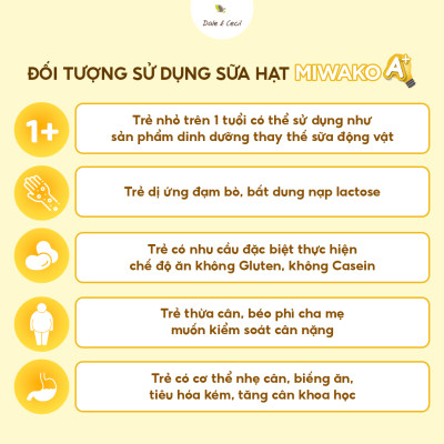Combo 5 Hộp Sữa Công Thức Hữu Cơ Miwako A+ Vị Vani 700g (3.5Kg) Nhập Khẩu Malaysia, Sữa Hạt Cho Bé Từ 1-6 Tuổi Giúp Phát Triển Trí Não Chiều Cao