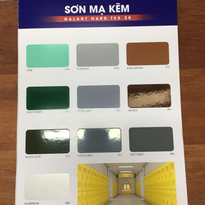 Sơn sắt mạ kẽm không cần lót Galant Hard Tex 2K Pacific Blue 432 1L/bộ