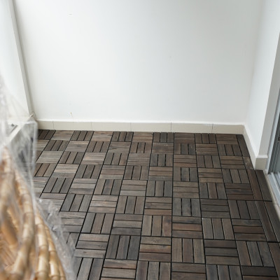 Vỉ Gỗ Lót Sàn Ban Công Thương Hiệu ANKAN Gu Màu Đen 12 Nan, Ván Sàn Gỗ Tự Nhiên, Sân Vườn, Hồ Bơi, Phòng Spa, Siêu Bền, Chịu Nước Tốt, Chống Trơn Trượt, Tiêu Chuẩn Xuất Khẩu (1 Vỉ) - Hàng Chính Hãng