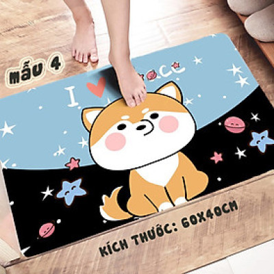 Thảm ngắn nhà tắm nhà bếp 60x40cm chống trơn trượt