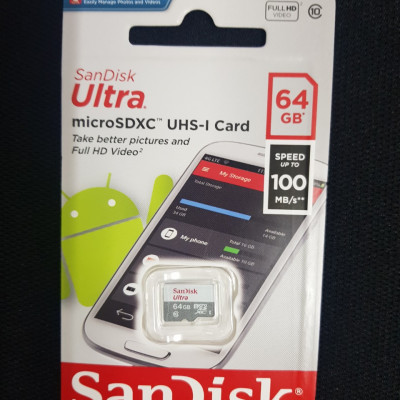 Thẻ nhớ điện thoại Micro SDXC SanDiskk UHS-1 64GB Class 10 - Hàng chính hãng