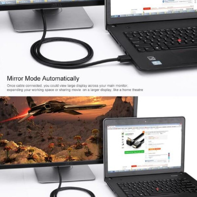 Ugreen UG10121HD103TK 2M màu Đen Cáp tín hiệu HDMI chuẩn 1.4 đầu bẻ góc 90 độ - HÀNG CHÍNH HÃNG