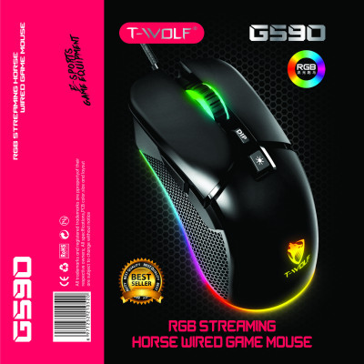 Chuột Gaming T-Wolf G590 Led RGB - Hàng Chính Hãng