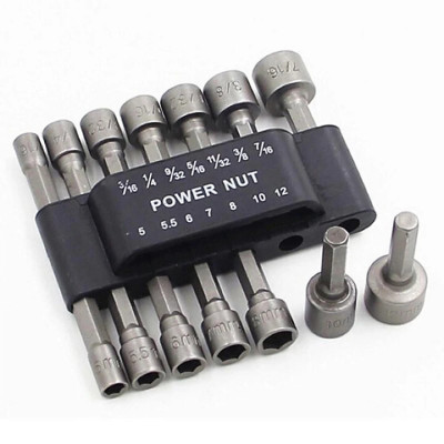 Bộ 14 đầu vặn khẩu cho khoan chuyên dụng loại 1 - 14 đầu tuýp chân lục giác - Hàng chính hãng 