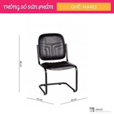 Ghế phòng họp chân quỳ bọc da SMLIFE Maris