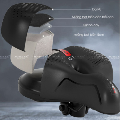 Yên BÉO xe đạp GEL-608 Da PU Thoáng Khí Êm Ái Chống Sốc Phụ Kiện Xe Đạp Thể Thao Lắp đặt dễ dàng - Mai Lee 