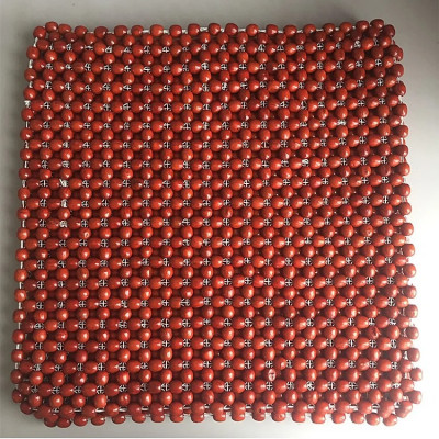 Miếng đệm lót ghế hạt tròn gỗ hương cao cấp 45x45 cm - Hàng chính hãng (Giao màu ngẫu nhiên)