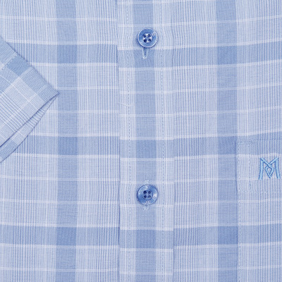 Áo sơ mi nam tay ngắn form suông vạt ngang Khatoco A1MN538T2-CNCR314-2504-N công nghệ NANO