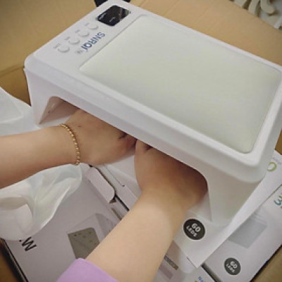 Máy Hơ T8 SNRQI Bản Mới 2025 LED TRẮNG 72W Làm Nail Nhanh Khô Sơn Gel, Bảo Hành 6 Tháng, Khoang Rộng Hơ 2 Tay Cùng Lúc, 4 Chế Độ Hơ Đệm Kê Tay 60 Bóng