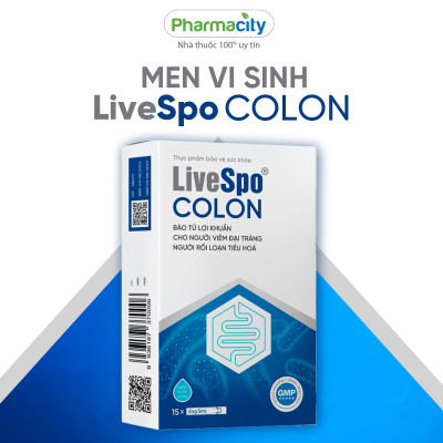 Dung dịch LIVESPO Colon bổ sung men vi sinh cải thiện viêm đại tràng, rối loạn tiêu hóa (15 ống)