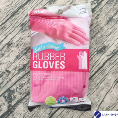 Găng Tay Cao Su Tự Nhiên - Thông Thường Lock&Lock- ETM805Y-Hồng