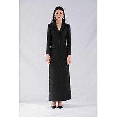 Set áo vest dáng ôm ngắn tôn dáng & chân váy chữ A DESI thiết kế cao cấp của WHITE CHIC