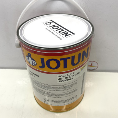 Sơn chịu nhiệt 600oC Jotun Solvalitt màu đen Jet Black 3310 (RAL 9005) _ 5L
