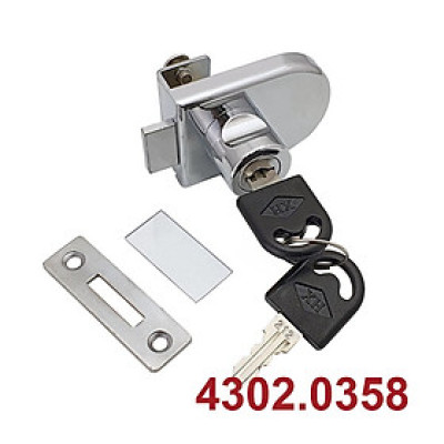 Khóa tủ kính đơn bán nguyệt