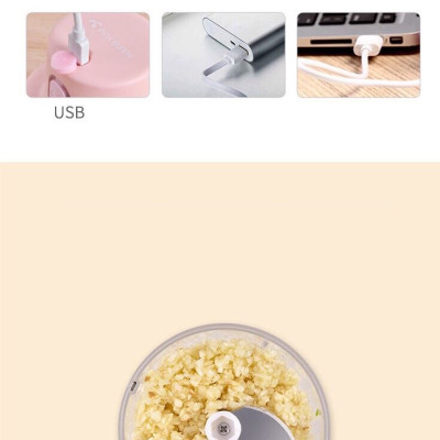 Máy Xay Đa Năng Cầm Tay Mini Sạc Điện Có Cổng Sạc Usb, Nhỏ Gọn Tiện Ích Dễ Sử Dụng Xay Hành Tỏi Rau Củ Quả Thể Tích 250ML- Hàng Chính Hãng MINIIN