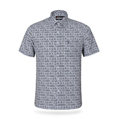 Áo sơ mi nam tay ngắn form suông vạt ngang Khatoco A1MN538T2-CNIN323-2504-N công nghệ NANO mới