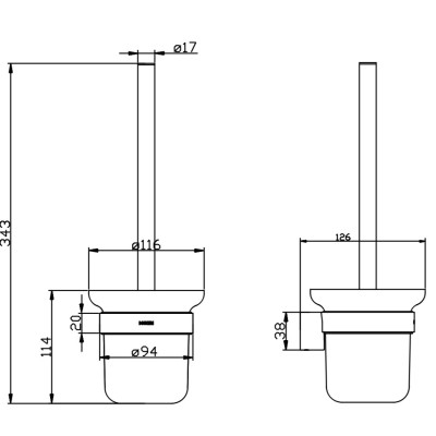 Chổi cọ toilet có giá đỡ dòng Karon Moen - ACC0605