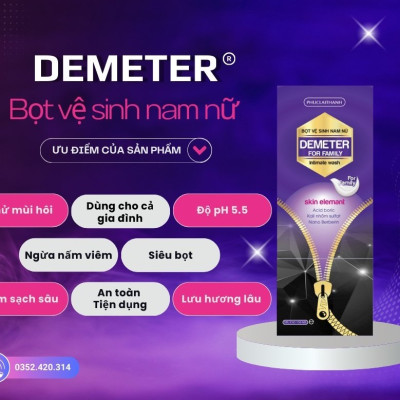 Dung dịch vệ sinh nữ nam tạo bọt Demeter 150ml ( Dùng cho cả nam và nữ )