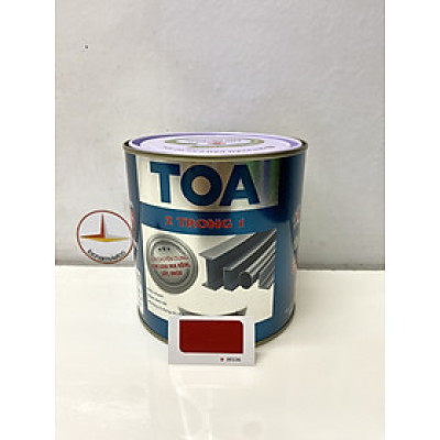 Sơn sắt mạ kẽm Toa 2 trong 1 màu đỏ 336 _ 800G