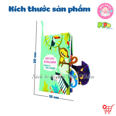 Đồ Chơi Giáo Dục Sớm Sách Vải Tương Tác Song Ngữ - Đoán Đuôi Con Vật - Pipo Vietnam